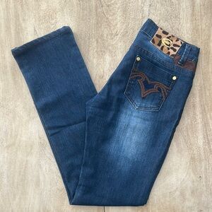 Just Cavalli Blue Straight Leg Jeans